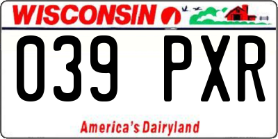 WI license plate 039PXR