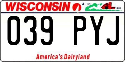 WI license plate 039PYJ