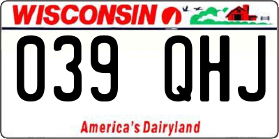 WI license plate 039QHJ