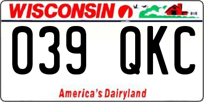 WI license plate 039QKC
