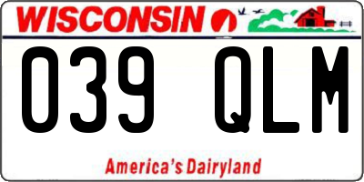 WI license plate 039QLM
