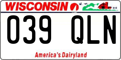 WI license plate 039QLN
