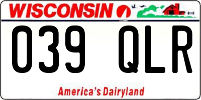 WI license plate 039QLR