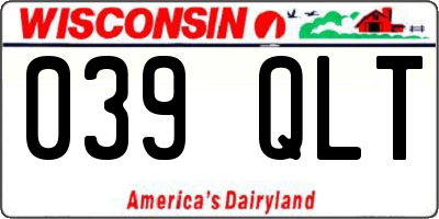 WI license plate 039QLT