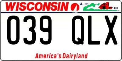 WI license plate 039QLX
