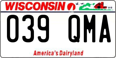 WI license plate 039QMA