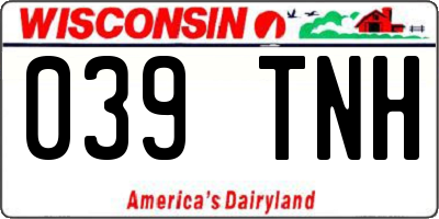 WI license plate 039TNH