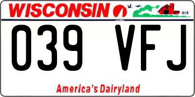 WI license plate 039VFJ