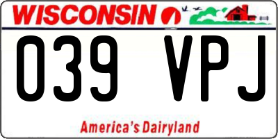 WI license plate 039VPJ