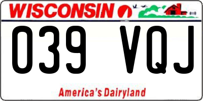 WI license plate 039VQJ