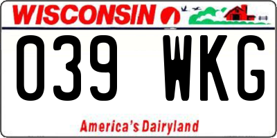 WI license plate 039WKG