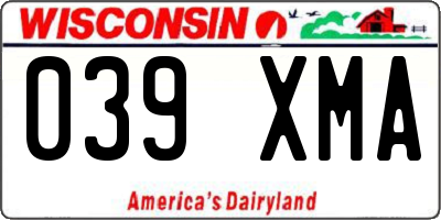 WI license plate 039XMA
