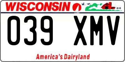 WI license plate 039XMV