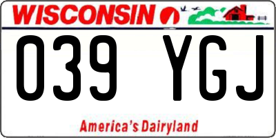 WI license plate 039YGJ