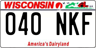 WI license plate 040NKF