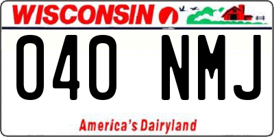 WI license plate 040NMJ
