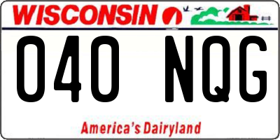 WI license plate 040NQG