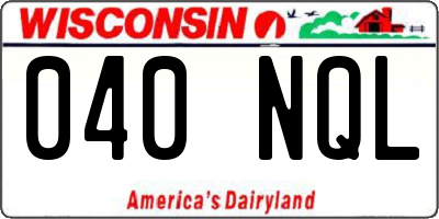 WI license plate 040NQL
