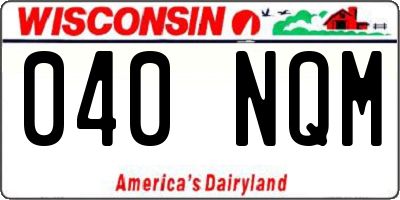 WI license plate 040NQM