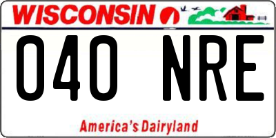 WI license plate 040NRE