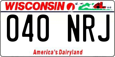 WI license plate 040NRJ
