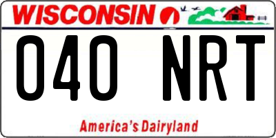 WI license plate 040NRT