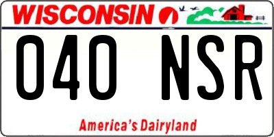 WI license plate 040NSR