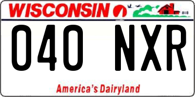 WI license plate 040NXR