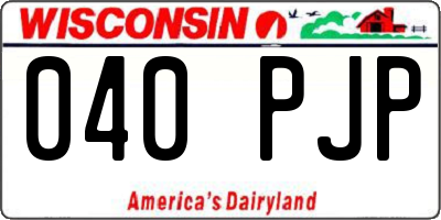 WI license plate 040PJP