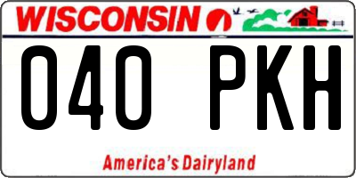 WI license plate 040PKH