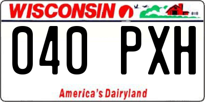 WI license plate 040PXH