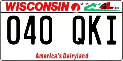 WI license plate 040QKI