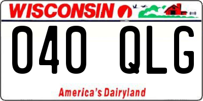 WI license plate 040QLG