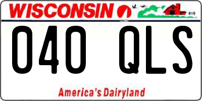 WI license plate 040QLS