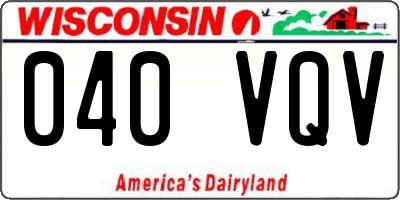 WI license plate 040VQV