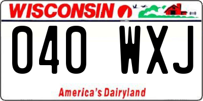 WI license plate 040WXJ