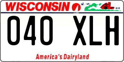 WI license plate 040XLH