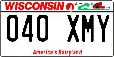 WI license plate 040XMY