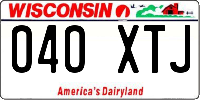WI license plate 040XTJ