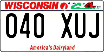WI license plate 040XUJ