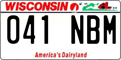 WI license plate 041NBM