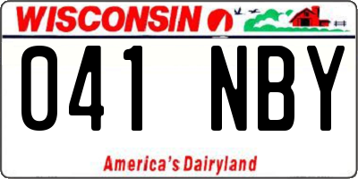 WI license plate 041NBY