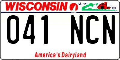 WI license plate 041NCN