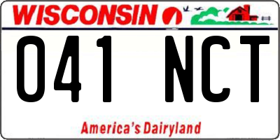 WI license plate 041NCT