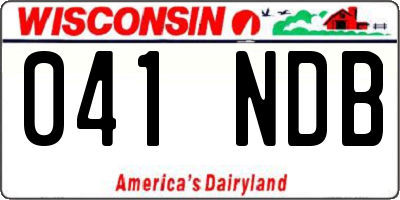 WI license plate 041NDB