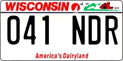 WI license plate 041NDR