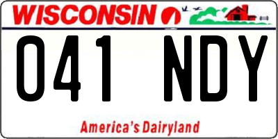 WI license plate 041NDY
