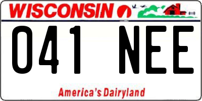 WI license plate 041NEE