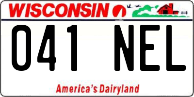 WI license plate 041NEL
