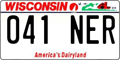 WI license plate 041NER